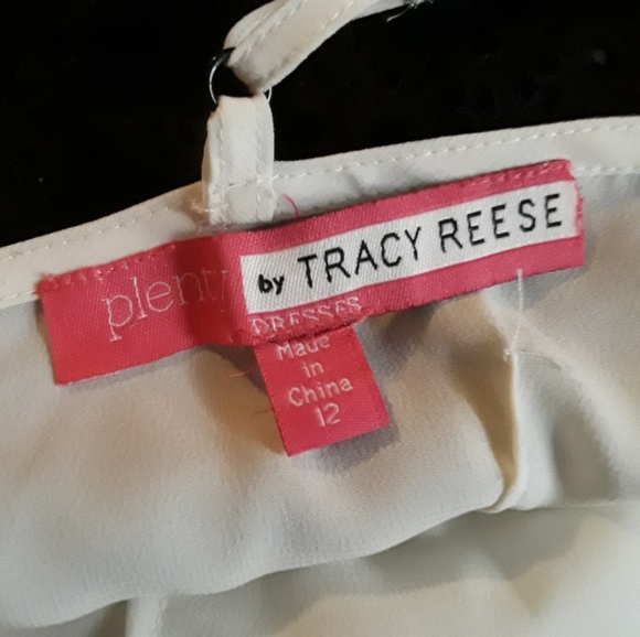 Tracy Reese Black Eyelet Lined Dress Size 13 - Picture 3 of 8